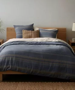 Coyuchi Home Goods Lobos Duvet Cover - Azure / Indigo 9 Coyuchi Home Goods Lobos Duvet Cover - Azure / Indigo