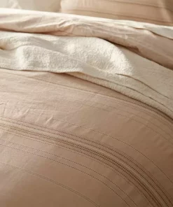 Coyuchi Lobos Duvet Cover - Cork / Rosehip