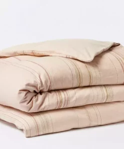 Coyuchi Lobos Duvet Cover - Cork / Rosehip
