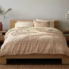 Coyuchi Lobos Duvet Cover - Cork / Rosehip