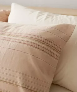 Coyuchi Home Goods Lobos Sham - Cork / Rosehip 7 Coyuchi Home Goods Lobos Sham - Cork / Rosehip