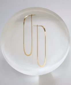 L.Greenwalt Jewelry Best Sellers Long Oval Hoop Earrings