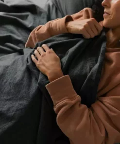 Looma Flannel Sheet Set - Charcoal Home Goods