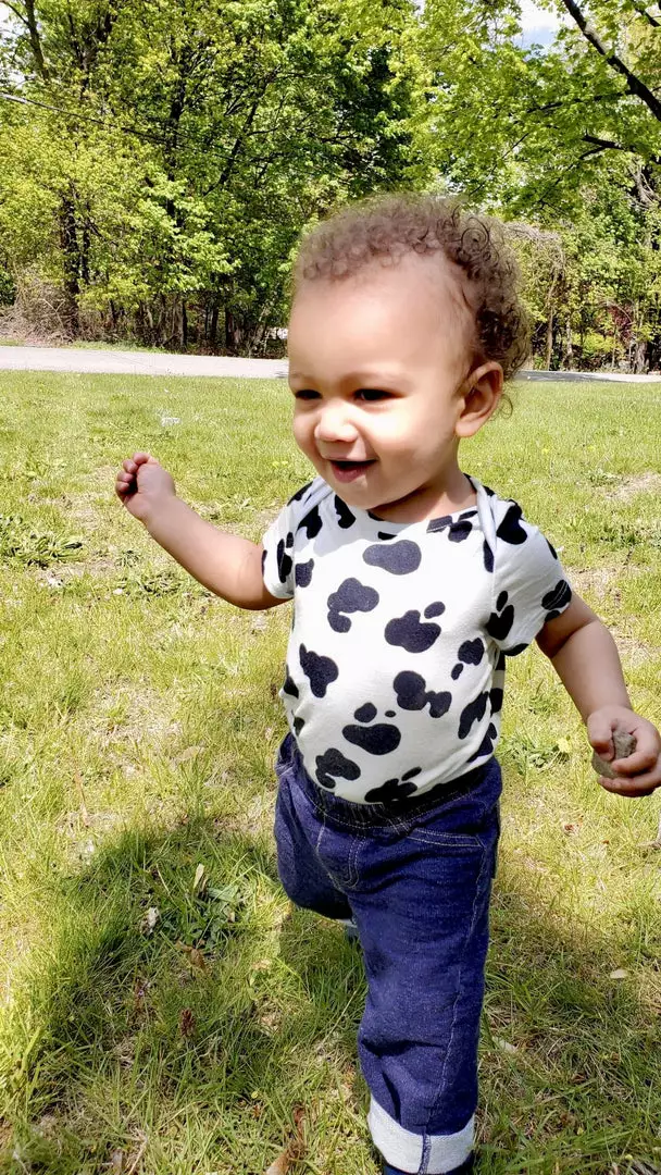 Lucky Bug Clothing Baby's Essential Bamboo Cow Onesie 2 Lucky Bug Clothing Baby's Essential Bamboo Cow Onesie