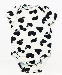 Lucky Bug Clothing Baby's Essential Bamboo Cow Onesie