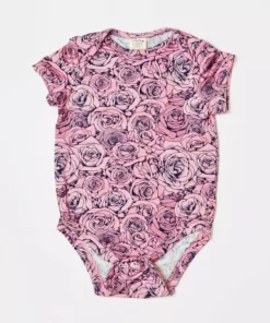 Lucky Bug Clothing Kids' + Baby Baby's Essential Bamboo Rose Onesie