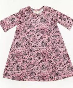 Lucky Bug Clothing Made In USA Kids' Essential Bamboo Rose Play Dress