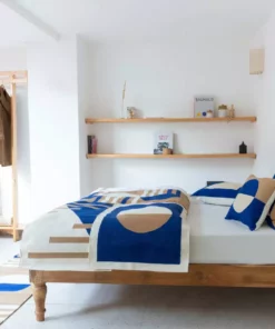 Leah Singh Home Goods Luna Stripes And Circle Wool Rug