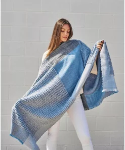 Studio Variously Home Goods Macaroon Merino Wool Throw Blanket - Sky 15 Studio Variously Home Goods Macaroon Merino Wool Throw Blanket - Sky