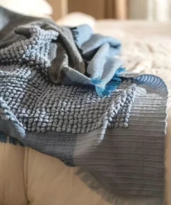 Studio Variously Home Goods Macaroon Merino Wool Throw Blanket - Sky 14 Studio Variously Home Goods Macaroon Merino Wool Throw Blanket - Sky