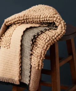 Studio Variously Home Goods Macaroon Merino Wool Throw Blanket