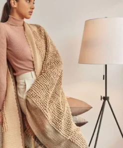 Studio Variously Home Goods Macaroon Merino Wool Throw Blanket