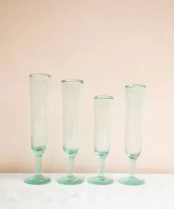 Magda Made Best Sellers Recycled Glass Champagne Flutes