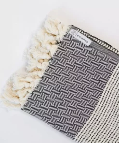 Amante Marketplace Best Sellers Magis Diamond Turkish Blanket - Black