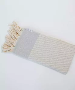 Amante Marketplace Magis Diamond Turkish Towel / Throw Blanket - Light Gray Home Goods