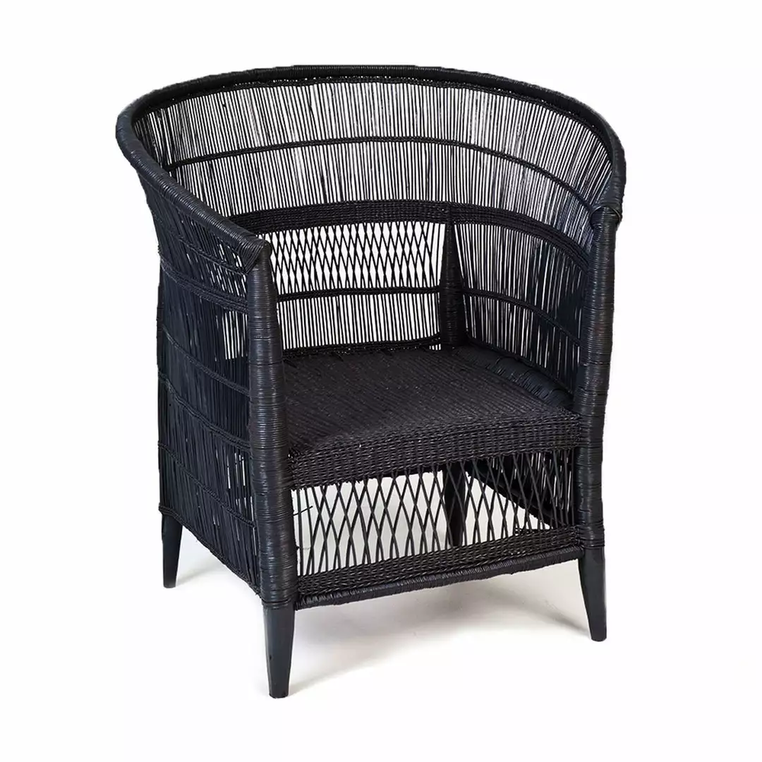 Mbare Furniture Malawi Cane Chair - Black 1 Mbare Furniture Malawi Cane Chair - Black