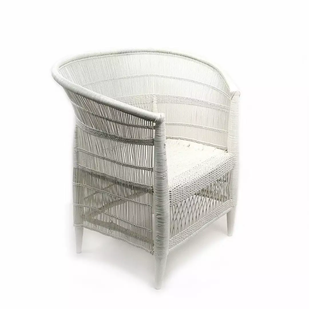 Mbare Furniture Malawi Cane Chair - White 1 Mbare Furniture Malawi Cane Chair - White
