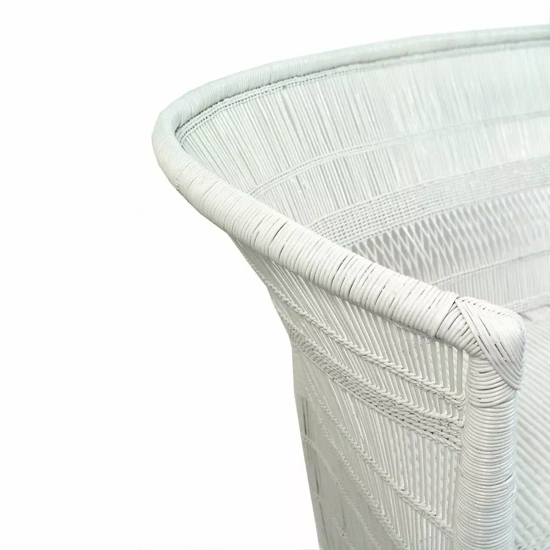 Mbare Malawi Cane Loveseat - White 2 Mbare Malawi Cane Loveseat - White