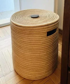 Mbare Malawi Mahogany Handle Basket