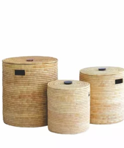 Mbare Malawi Mahogany Handle Basket