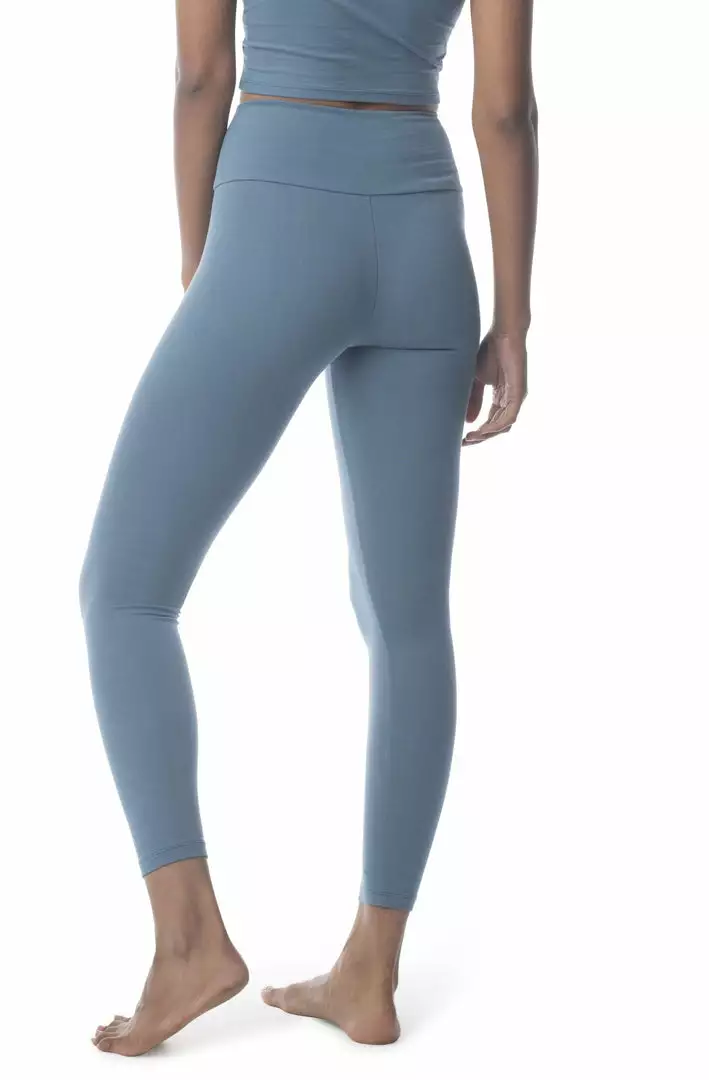 Synergy Organic Clothing Manipura Legging - Teal 2 Synergy Organic Clothing Manipura Legging - Teal