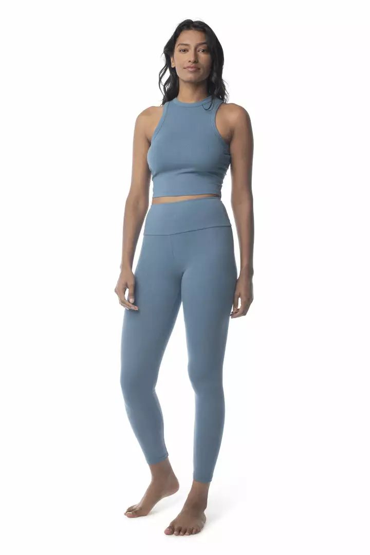 Synergy Organic Clothing Manipura Legging - Teal 3 Synergy Organic Clothing Manipura Legging - Teal