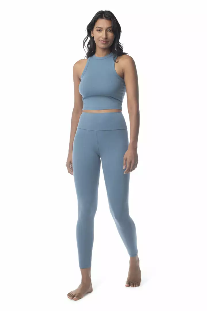 Synergy Organic Clothing Manipura Legging - Teal 4 Synergy Organic Clothing Manipura Legging - Teal