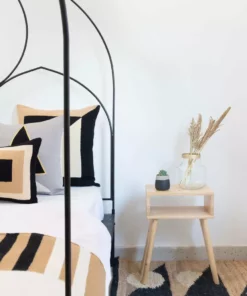 Leah Singh Margeaux Triangles Jute Rug - Black Home Goods