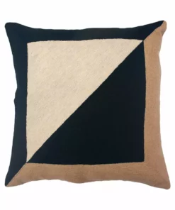Made Trade Home Goods Marianne Square Wool Throw Black Pillow Cover - SAMPLE SALE
