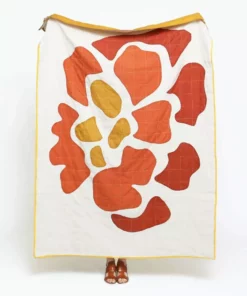 Anchal Marigold Bloom Throw Quilt