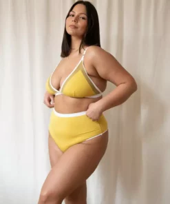 Mary Young High Waist Bamboo Thong - Citrine Sustainable Materials