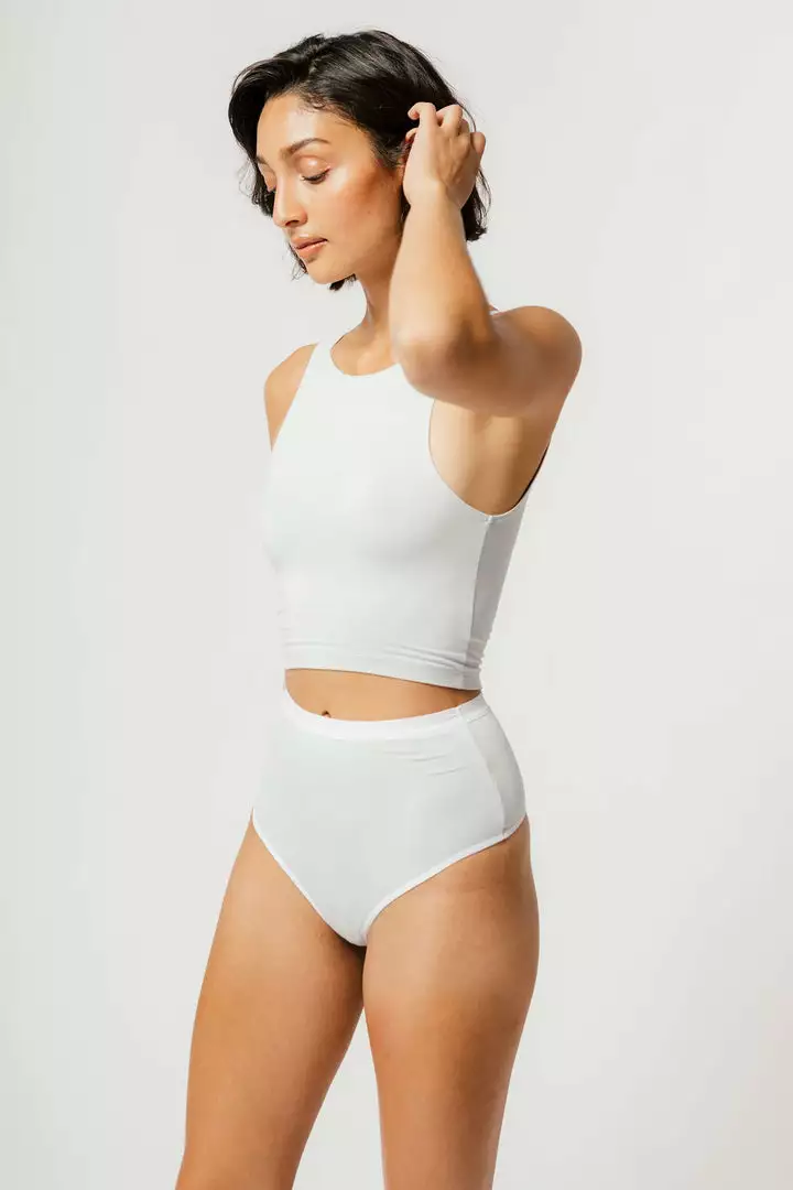 Mary Young High Waist Bamboo Thong - Concrete Sustainable Materials 2 Mary Young High Waist Bamboo Thong - Concrete Sustainable Materials