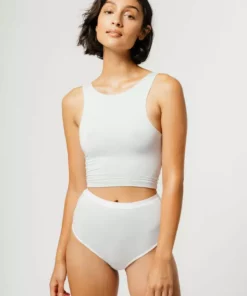 Mary Young High Waist Bamboo Thong - Concrete Sustainable Materials 5 Mary Young High Waist Bamboo Thong - Concrete Sustainable Materials
