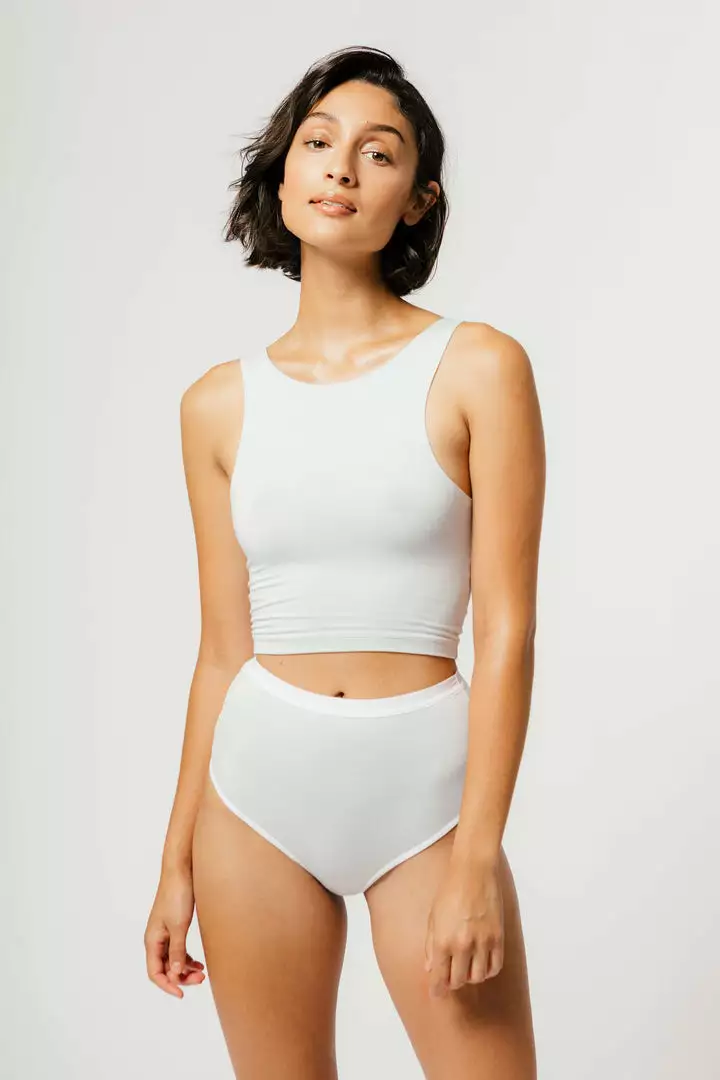 Mary Young High Waist Bamboo Thong - Concrete Sustainable Materials 3 Mary Young High Waist Bamboo Thong - Concrete Sustainable Materials