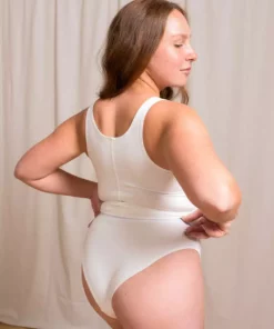 Mary Young Ryder Bamboo Crop Top - Cream Sustainable Materials