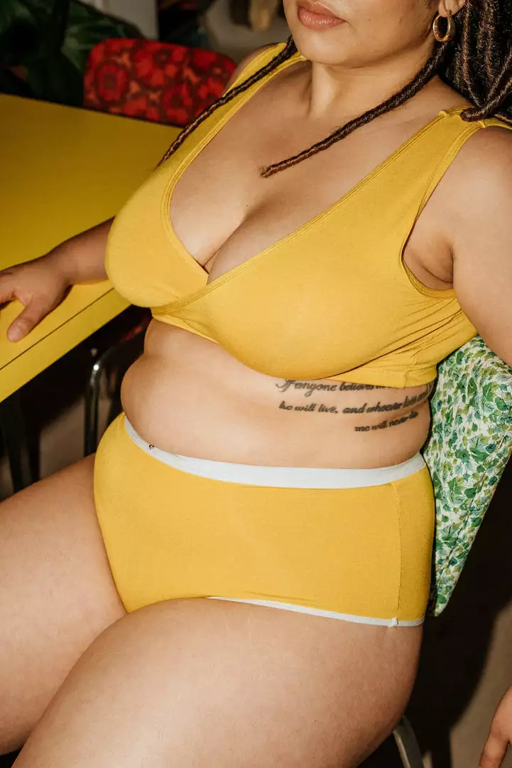 Mary Young Underwear + Bras Sora Bamboo Bra - Citrine 2 Mary Young Underwear + Bras Sora Bamboo Bra - Citrine