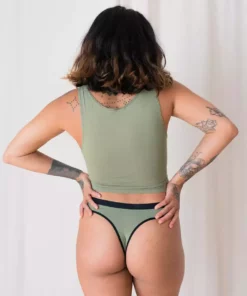 Mary Young Wallace Bamboo Crop Top - Sage Sustainable Materials 6 Mary Young Wallace Bamboo Crop Top - Sage Sustainable Materials