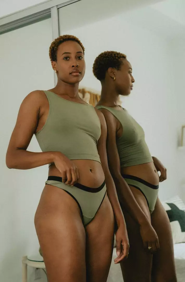 Mary Young Wallace Bamboo Crop Top - Sage Sustainable Materials 2 Mary Young Wallace Bamboo Crop Top - Sage Sustainable Materials