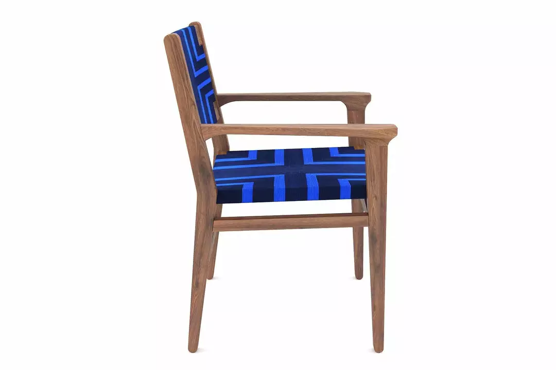 Masaya & Co. Chontales Arm Chair - Midnight Blue Pattern 6 Masaya & Co. Chontales Arm Chair - Midnight Blue Pattern