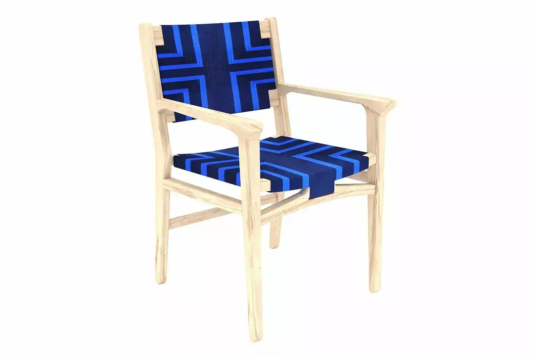 Masaya & Co. Chontales Arm Chair - Midnight Blue Pattern 7 Masaya & Co. Chontales Arm Chair - Midnight Blue Pattern