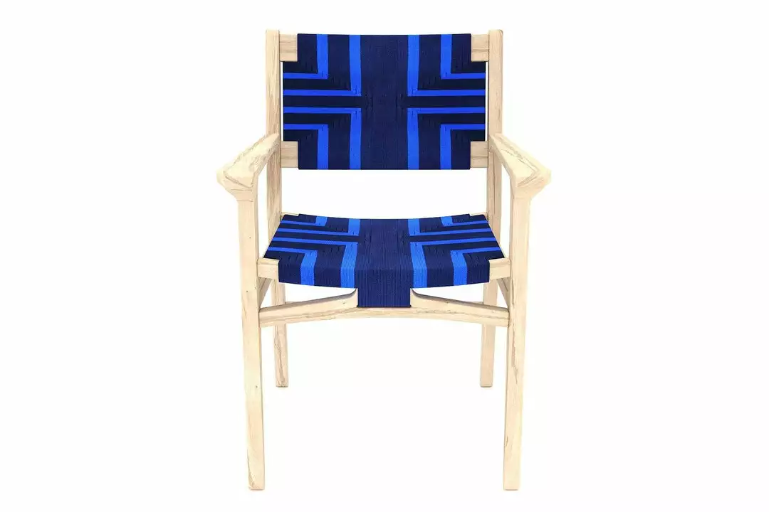 Masaya & Co. Chontales Arm Chair - Midnight Blue Pattern 11 Masaya & Co. Chontales Arm Chair - Midnight Blue Pattern