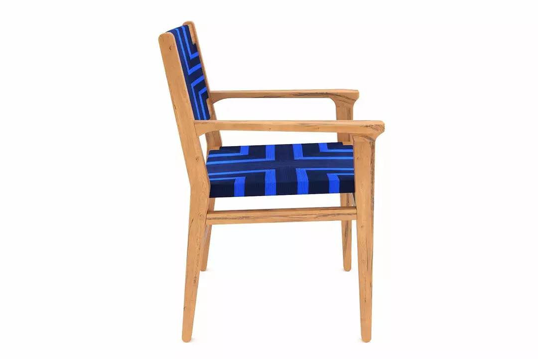 Masaya & Co. Chontales Arm Chair - Midnight Blue Pattern 4 Masaya & Co. Chontales Arm Chair - Midnight Blue Pattern