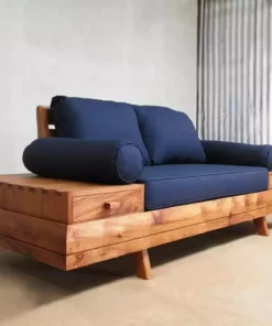 Masaya & Co. Floating Love Seat - Navy Blue Living Room