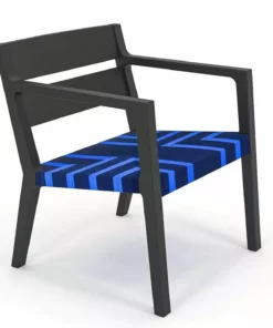 Masaya & Co. Managua Arm Chair - Midnight Blue Pattern Furniture