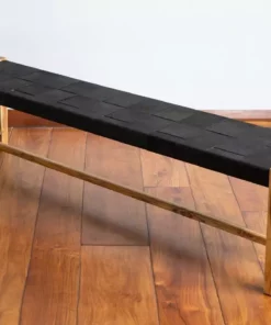 Masaya & Co. Furniture Masaya Leather Bench - Black