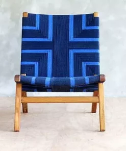 Masaya & Co. Furniture Masaya Manila Lounge Chair - Midnight Blue