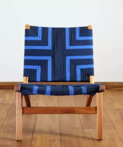 Masaya & Co. Furniture Masaya Manila Lounge Chair - Midnight Blue