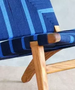 Masaya & Co. Furniture Masaya Manila Lounge Chair - Midnight Blue