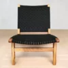 Masaya & Co. Masaya Lounge Chair- Black Sunbrella Handcrafted