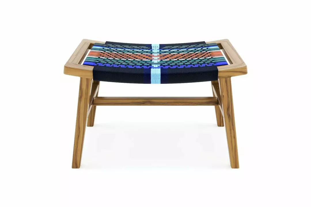 Masaya & Co. Masaya Manila Ottoman - Mot Mot Pattern 8 Masaya & Co. Masaya Manila Ottoman - Mot Mot Pattern